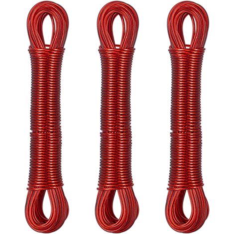 Percha de ropa con alambre de acero 3 x 20 m