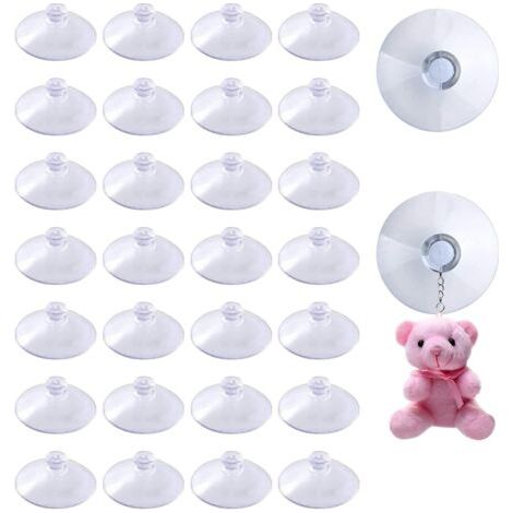 30 Pièces Mini Ventouse, Petite Ventouse,Ventouse Table en Verre,40 mm Ventouse Voiture Mariage,pour Décoration D'intérieur,Fenêtre, Salle de Bain, Bureau, Verre (1/5)