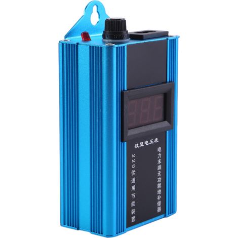 Économiseur d'énergie domestique 80KW 110V-220V, prise US bleue, boîtier d'économie d'électricité avec écran LCD numérique, réducteur de consommation pour maison, bleu (1/5)