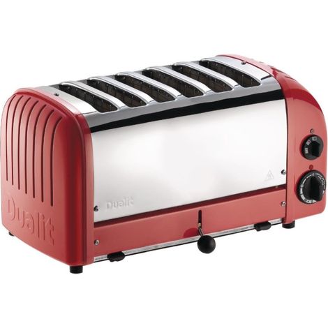 Grille-pain 6 tranches rouge Vario 60154 - 460 x 210 x 220 mm - DUALIT (1/5)