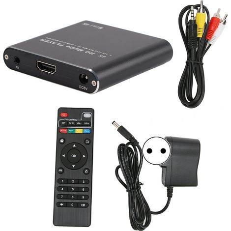 Lecteur Multimédia Mini 4K avec Ports USB et Cartes pour Streaming Haute Définition - Alimentation 100‑240V EU (1/5)