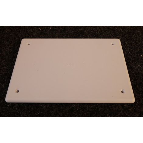 Couvercle rectangle 153x98mm plastique blanc à vis pour boite d'encastrement WBOX