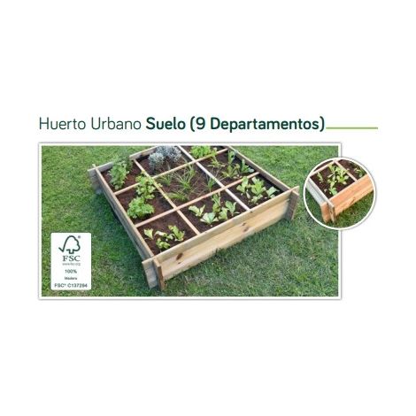 HUERTO URBANO DE MADERA SUELO ( 9 DEPARTAMENTOS )
