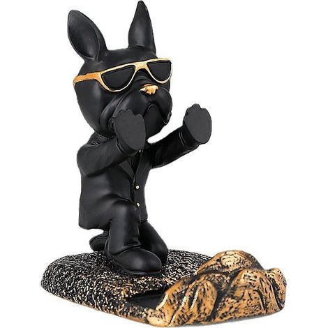 Support de téléphone créatif en forme de bouledogue, support de téléphone portable mignon et amusant pour bureau ou maison. (1/5)