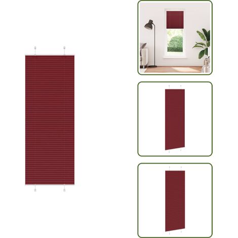 vidaXL Plissee Bordeauxrot 80x200 cm Stoffbreite 79,4 cm Polyester (1/5)