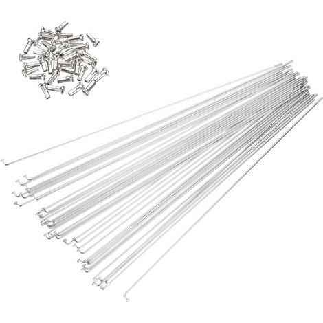 Fahrradspeichen, 36 Stück, 14G, 170 x 2 mm, aus Edelstahl mit Messingnippeln – J-Bend-Speichen – Fahrradteile (1/5)