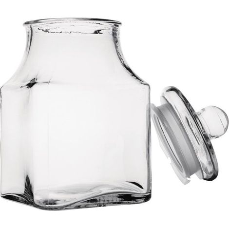 Bocal à Biscuits Carré en Verre 2,9 Litres - (1/4)
