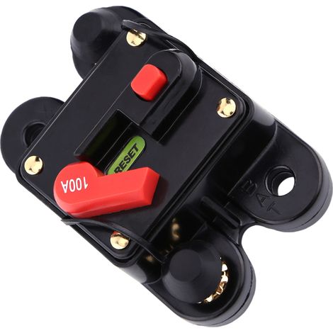 Disjoncteur sectionneur DC12V pour autoradio, bateau, moto, système audio stéréo, fusible de réinitialisation (100 A) (1/5)