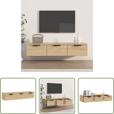 Holzschrank - Wandschrank Sonoma-Eiche 102x30x20 cm Holzwerkstoff (1/5)