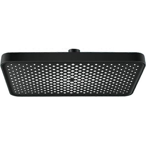 Pommeau de douche carré de 33 cm (13 pouces), grand pommeau de douche fixe économique, pommeau de douche effet pluie haute pression, installation facile (1/5)