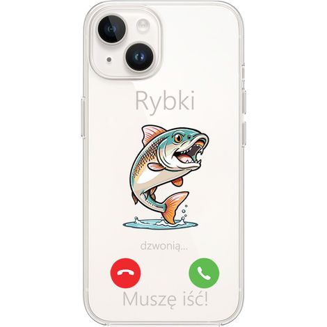 iPhone 13 Mini Hülle, transparent, Silikon Flexi, Fischring (1/5)