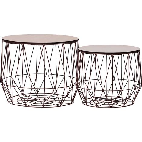 Maison Exclusive - Tables basses 2 pcs cuivre (1/5)