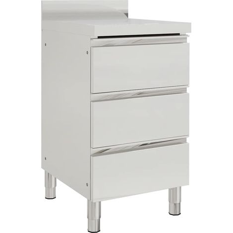 Armoires de cuisine commerciale 2 pcs Design moderne, Armoire Etagère de rangement, Acier inoxydable OIB5502E (1/5)
