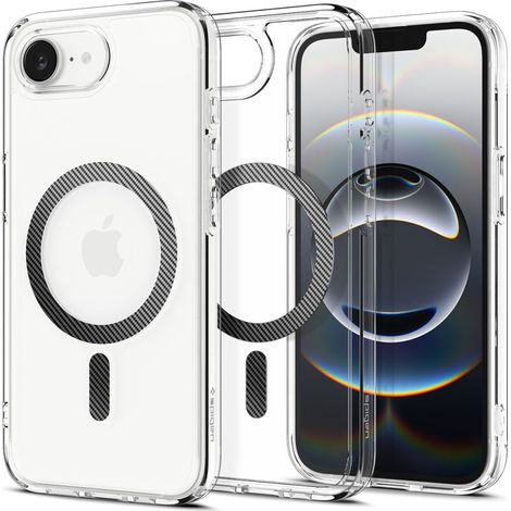 Spigen Ultra Hybrid MAG MagSafe para iPhone 16E, fibra de carbono (1/5)