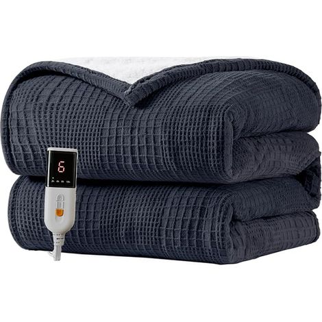 Heated Blanket 130 x 63 mm Black