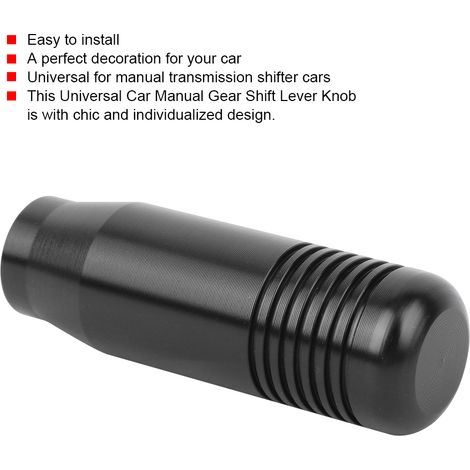 Universelle Schalthebelhülse mit Adapter und Aluminiumkopf, Schwarz (1/5)