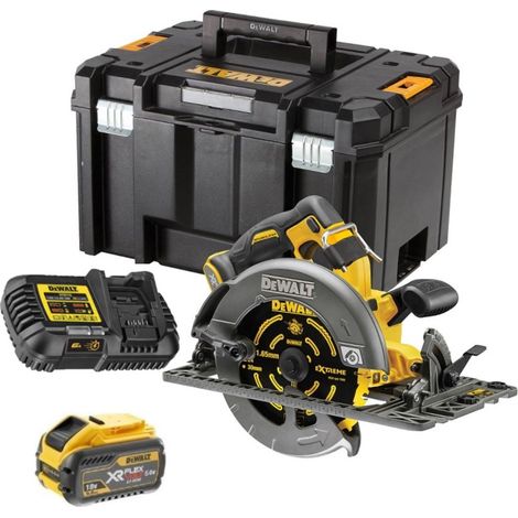 Dewalt DCS579X1-QW Scie circulaire Ø190mm 54V Brushless - 1X9.0Ah Batterie FlexVolt + chargeur en T-STAK