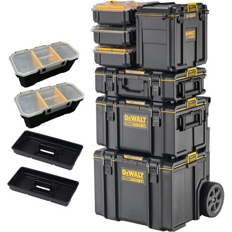 Dewalt Toughsystem 2 11PC Rolling Mobile Tool Storage Box Trolley + Organisers (1/5)
