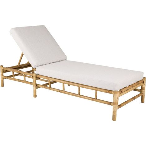 Transat "Cane" 210cm Naturel & Gris (1/5)
