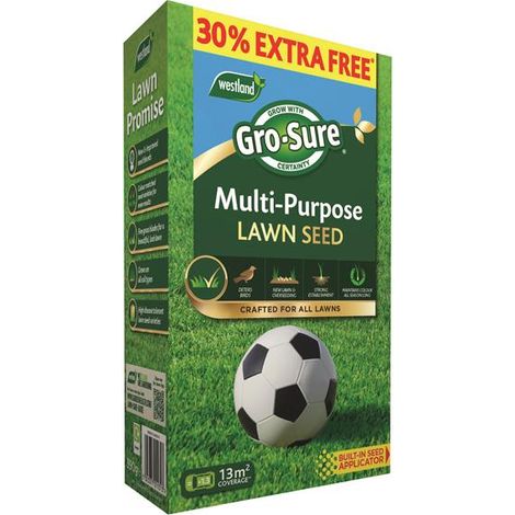 Gro-Sure 20500301 Multi-Purpose Lawn Seed 10m + 30% Free GRO20500301 (1/2)