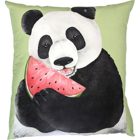 Taie d'oreiller percale de coton PANDA 65x65 cm (1/5)