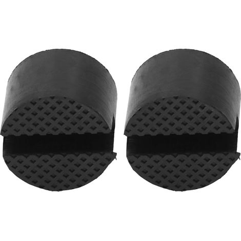 Lot de 2 supports de levage universels en caoutchouc avec cric et adaptateur à fente pour essieu de voiture ou SUV. (1/5)