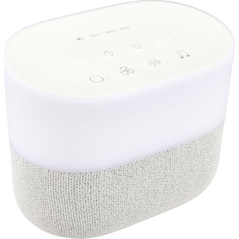 Dispositivo portátil USB para conciliar el sueño con sonidos, color blanco, 26 sonidos, para adultos y bebés, ABS-PC, blanco, 140 x 85 mm, cable USB incluido. (1/5)