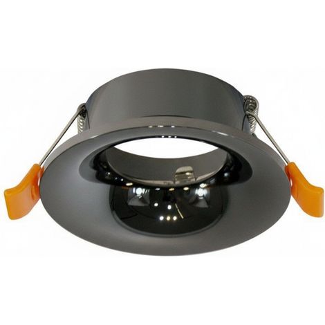 Spot encastrable rond - GU10 / MR16 - Découpe Ø65mm - Perle noire (1/5)