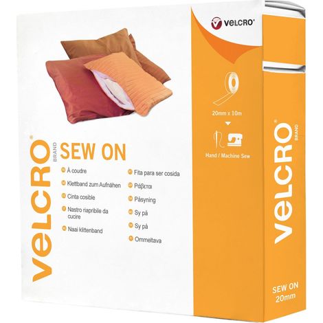 Nastro adesivo velcro velcro tape 20 mm x 10 m nero (1/4)