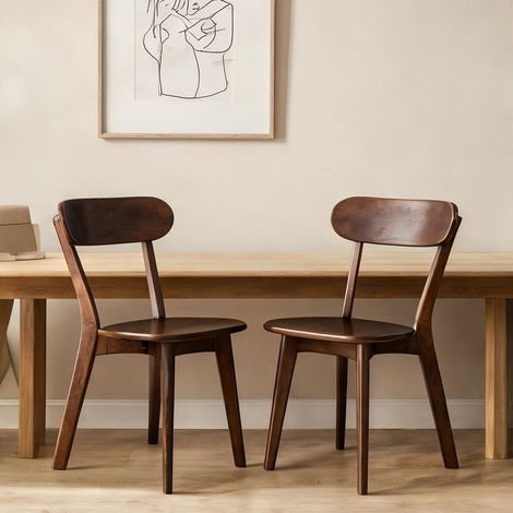 Fauteuil walnut en bois massif (1/5)