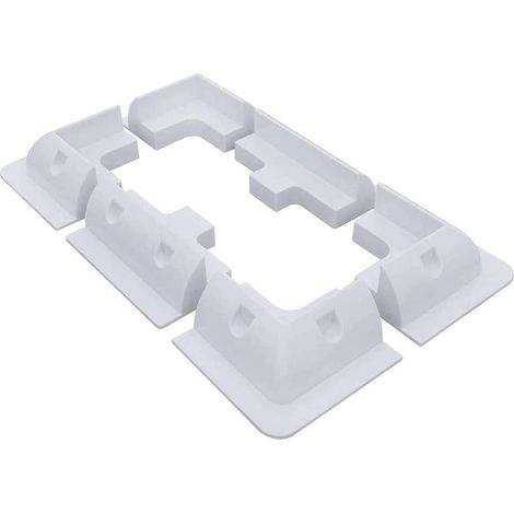 (White)6pcs ABS Solar Panel Mounting Brackets, No Drilling Required, Widely Used on Roofs of RVs, Caravans, Vehicles, Motorhomes, Garages, Sheds (1/5)