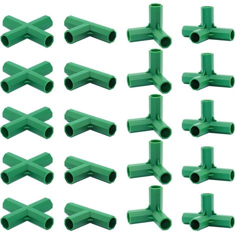 Ensemble de 20 pièces (diamètre intérieur de 11 mm) 4 types de cadres de serre robustes et stables, connecteurs de support (1/5)
