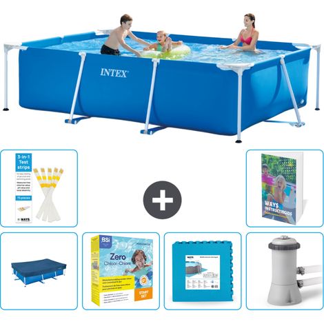 Rechteckiger Frame Pool - 300x200x75 cm - 7-teilig S44