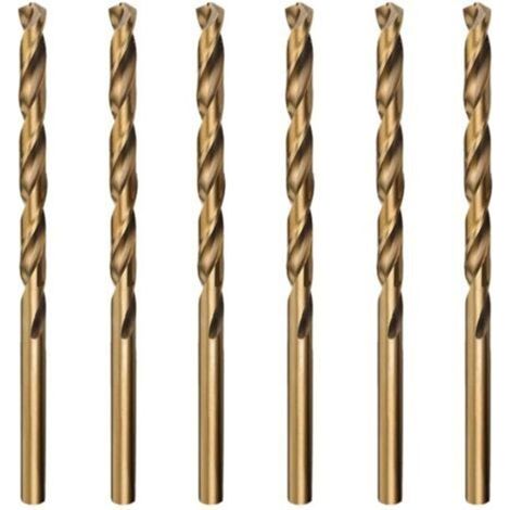 6pcs M35 Foret Cobalt Metal Hélicoïdaux, 2mm HSS Forets Meche Metal Professional pour Inox Alliage Alliage de Haute Température Titane Cuivre Fer