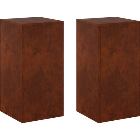 Plant Stand 2 pcs Rusty 30 x 30 x 60 cm Weathering Steel vidaXL
