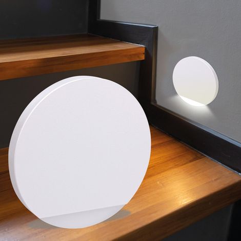 LED Treppenleuchte rund weiß - Lichtfarbe: Neutralweiß 1,5W - Lichtaustritt: Orbis (1/5)