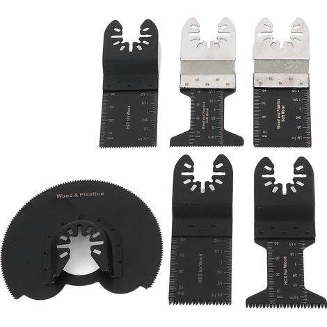 Kit de 27 lames de scie oscillantes bimétalliques à dégagement rapide, outil de coupe combiné pour bois, métal et plastique (1/5)