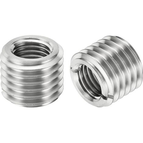 Filetage Adaptateurs Manchon Réducteur Écrou Insert Fileté Metal, 2 pcs M24x3 Mâle à M16x2 Femelle Réparation Insérer Écrou Vis Réducteur Inox Acier Attache 20mm (1/5)