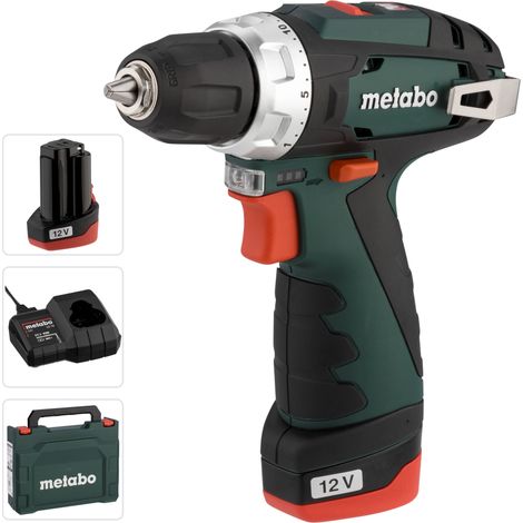 Metabo Werkzeuge - 12V Akku-Bohrschrauber, 2x 2 Ah Akkus, Ladegerät 600984500