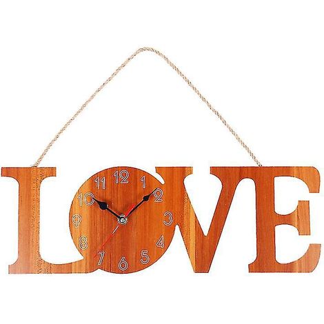 Wanduhr aus Holz zur Dekoration (1/3)