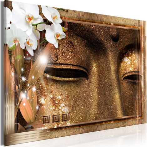 Tableau Imprimé "Buddha's Eyes Wide" 80 x 120 cm (1/2)
