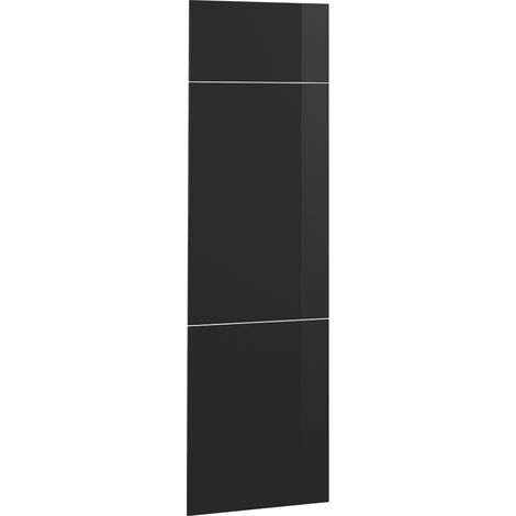 Frente de cocina R-Line, Negro brillo intenso, 59.6 x 196 cm frente de mueble para mueble de integración de frigorífico, Vicco (1/5)