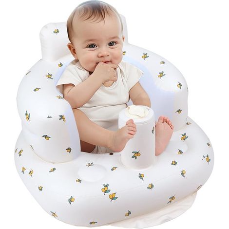 Silla hinchable para bebés a partir de 3 meses, asiento de suelo para que el niño se siente solo, silla para bebés, silla hinchable para bebé con bomba de aire incorporada (1/5)
