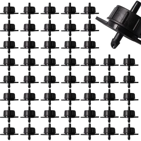 50 Goutteur, Débit 4L, Plastique Noir, Diamètre 5mm, Pour Jardin, Serre
