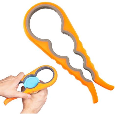 Ouvre-bouteille, ouvre-bouteille multifonction, ouvre-boîte manuel en plastique, ouvre-bocal, ouvre-capsule à vis (1/5)