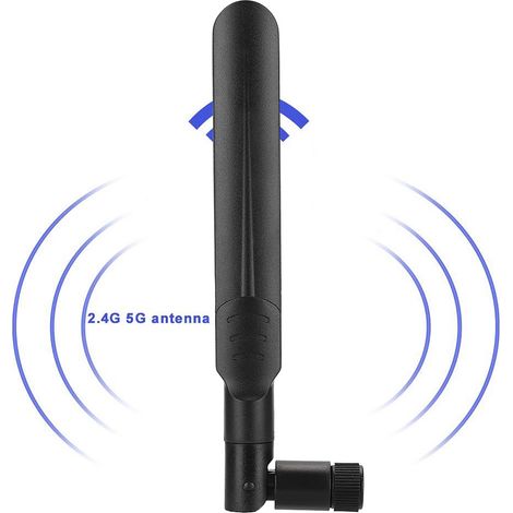 Antenne WiFi Double Bande 2.4G/5.8G pour Routeur ASUS, Antenne Omnidirectionnelle Noire (1/4)
