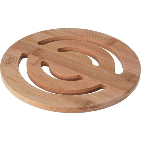 Posavasos de madera de bambú para ollas y platos calientes.
