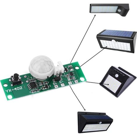 Solar Lamp Circuit Board – Infrared Motion Sensor Controller for Wall Lights, 3.7V Solar Panel Light Sensor Module, Lighting Solution (1/5)