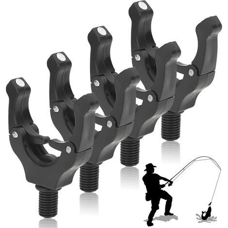 Lot de 4 supports magnétiques pour canne à pêche - Réglage automatique - Accessoires d'outils (1/5)