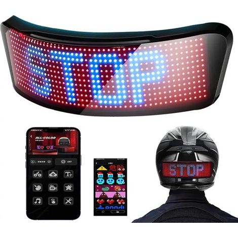House of Balance SafeRide，Pantalla LED para casco，Programable mediante aplicación，12 horas de autonomía，Accesorios para casco (1/5)